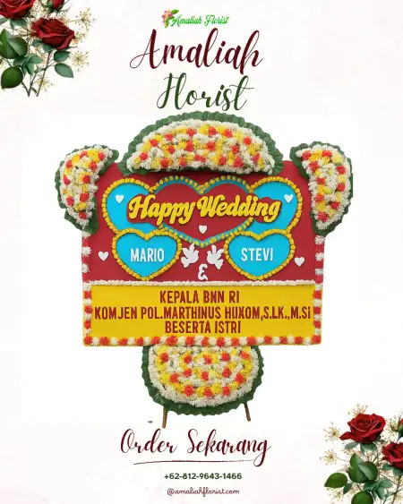 Papan Bunga Pernikahan Tohkuning